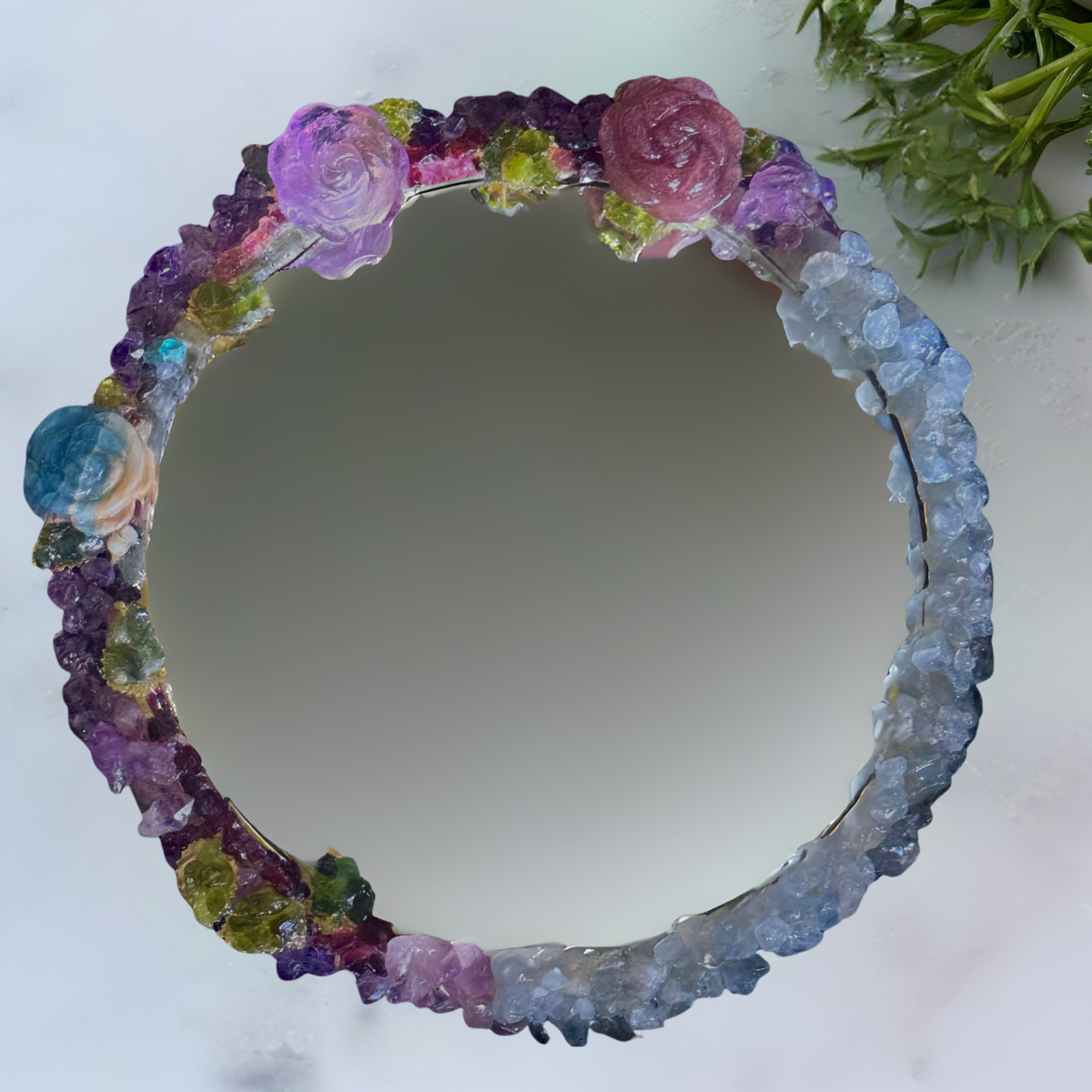Aphrodite's Garden Gemstone Mirror