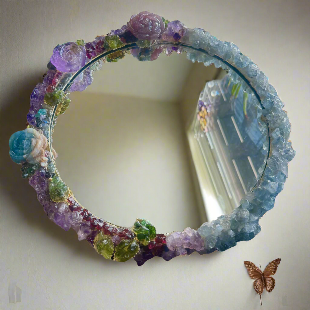 Aphrodite's Garden Gemstone Mirror