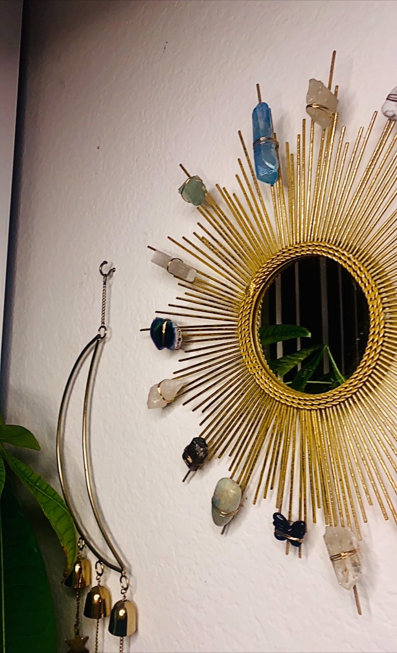 Alectrona Sunburst Crystal Mirror