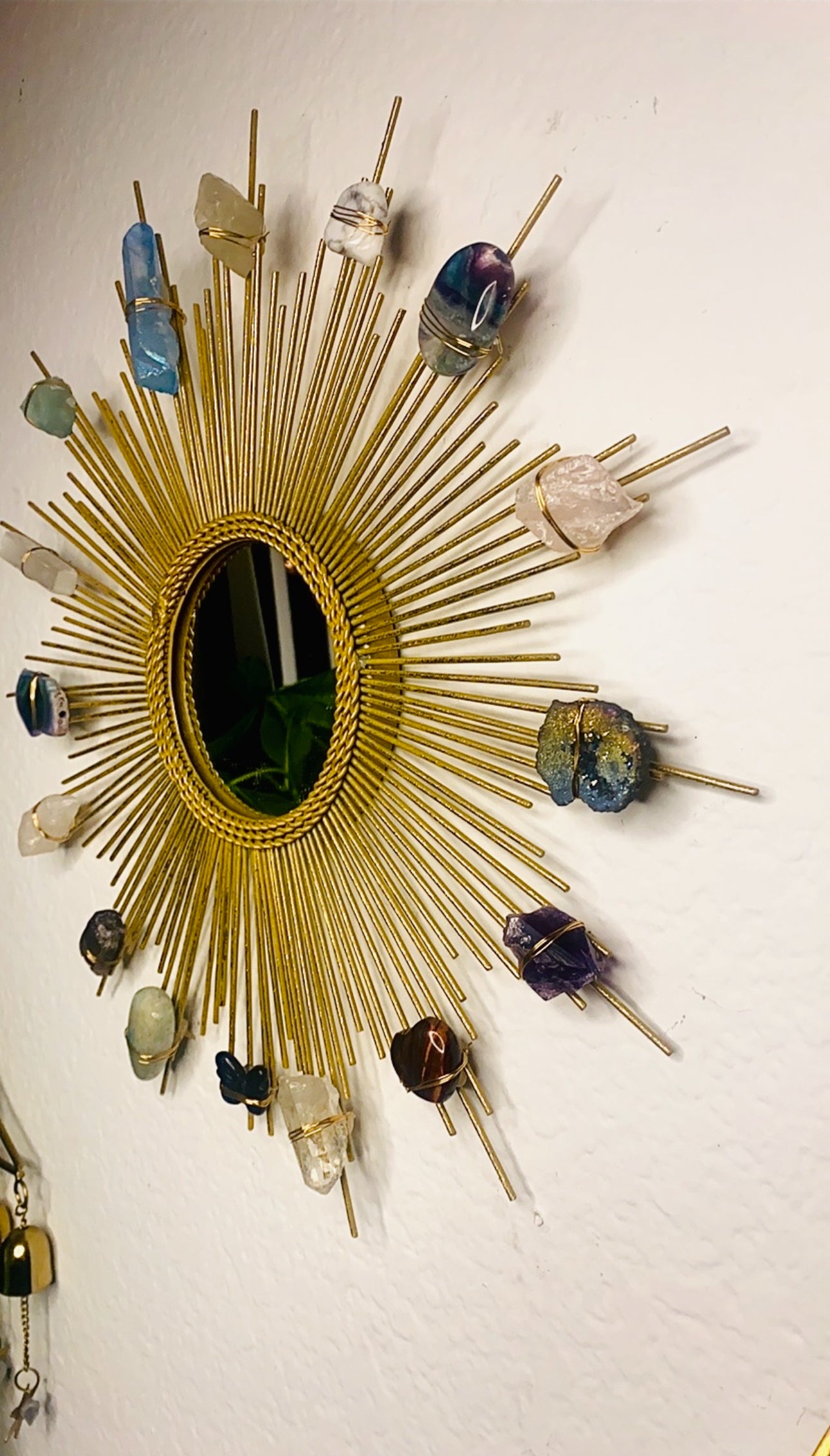 Alectrona Sunburst Crystal Mirror