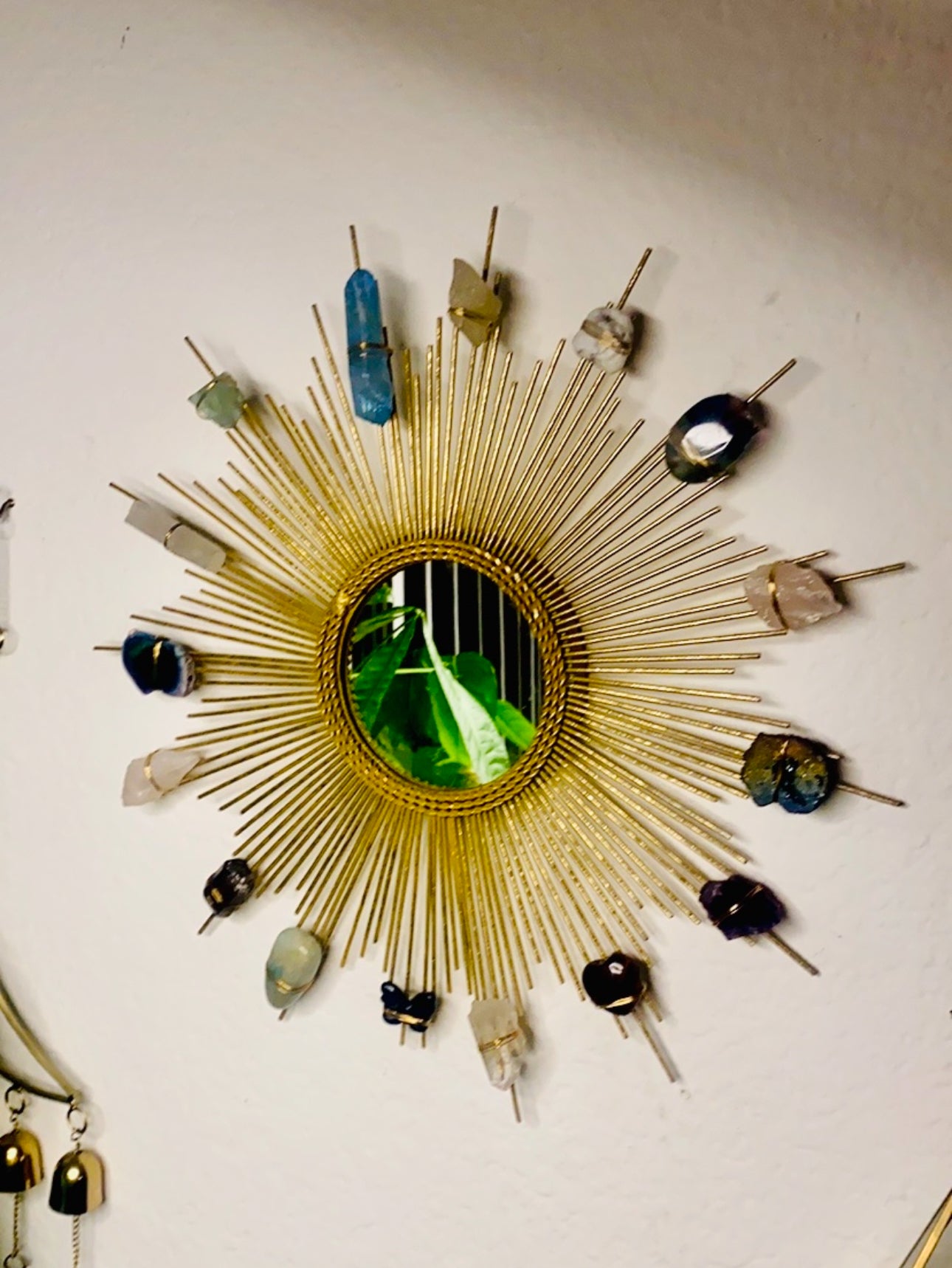 Alectrona Sunburst Crystal Mirror