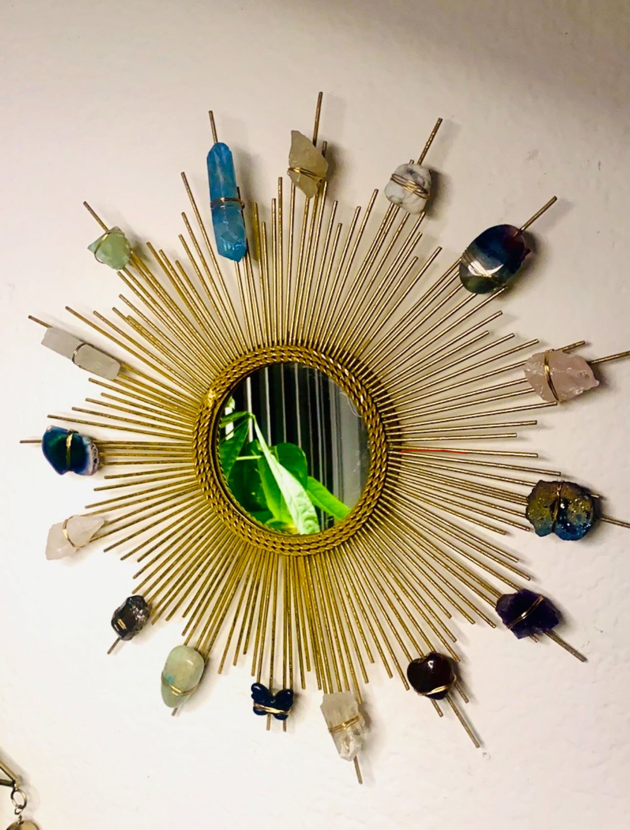 Alectrona Sunburst Crystal Mirror
