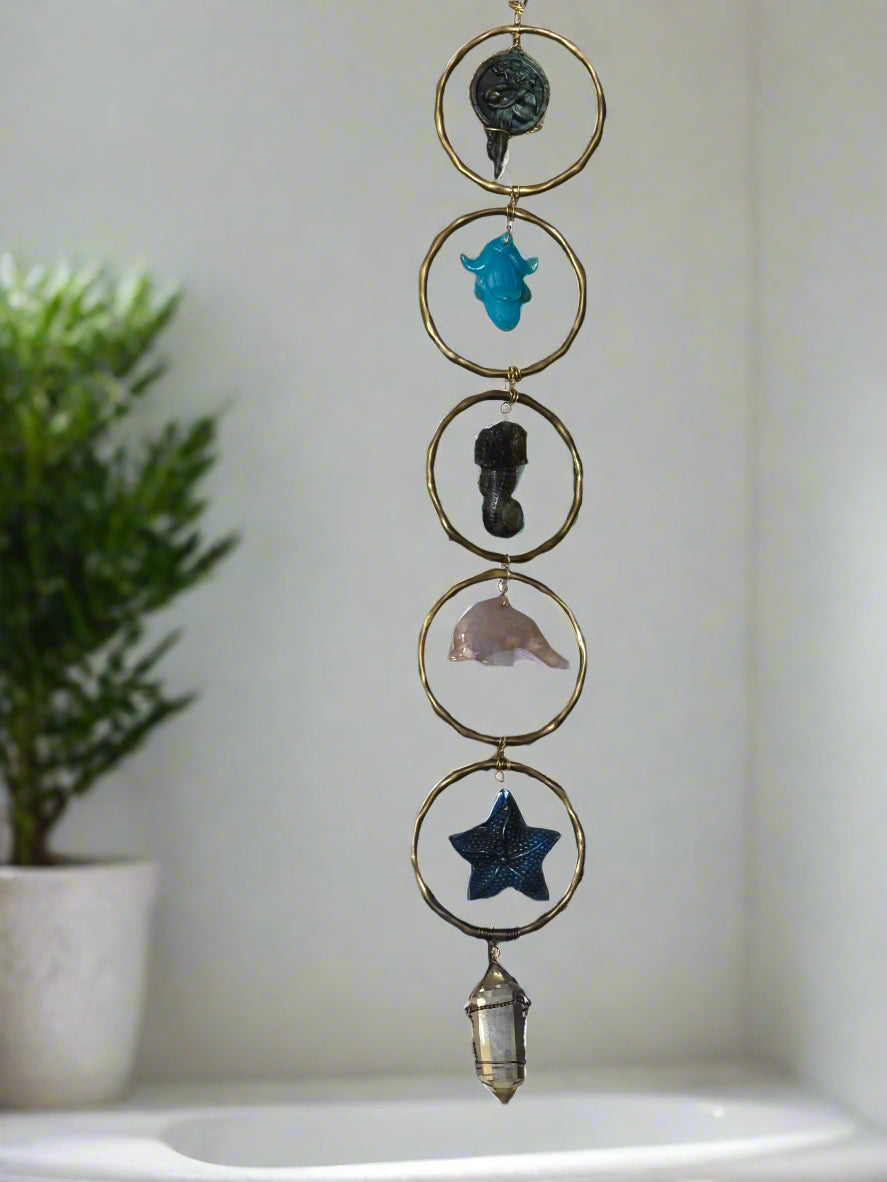 Amphitrite 6 Crystal Sun Catcher, Wall hanging