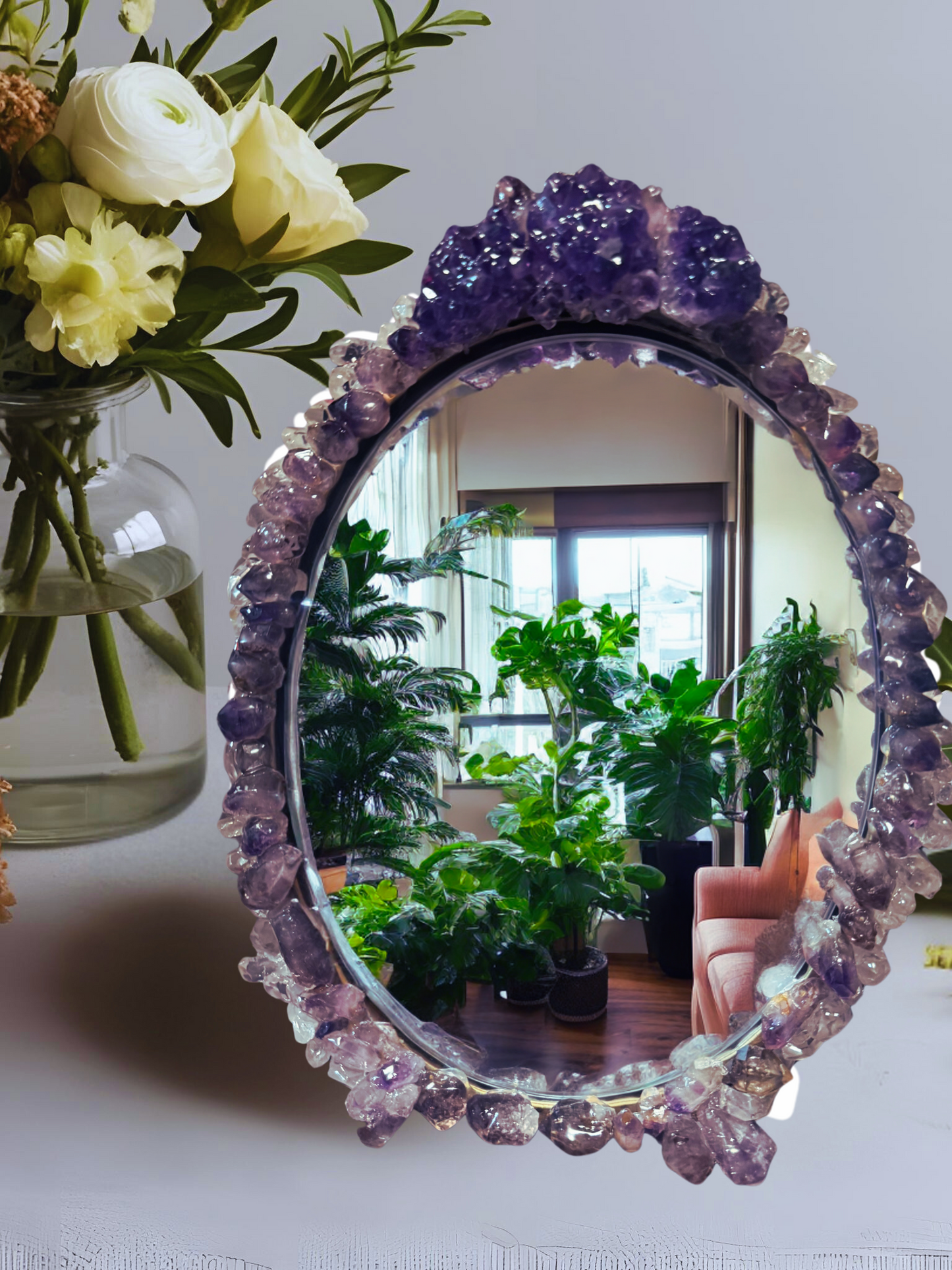 Cassiopeia Gemstone Encrusted Vanity Mirror