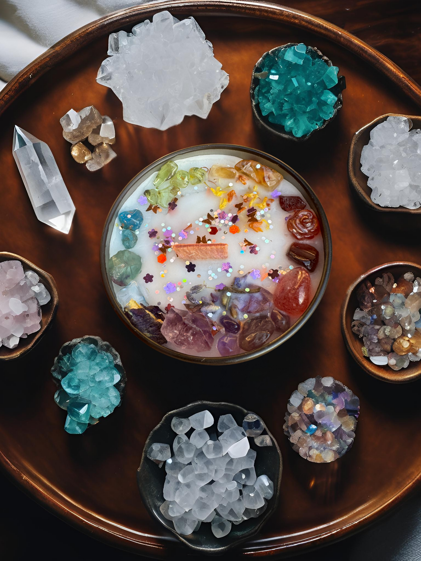 Iris Candle Crystal & Herb Infused